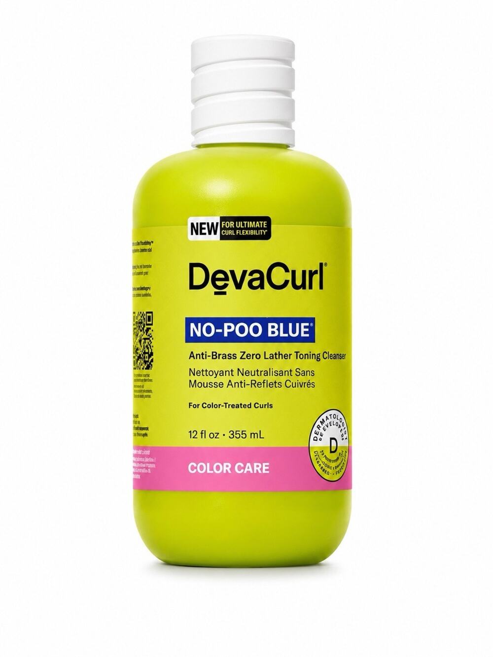 DevaCurl No-Poo Blue Anti-Brass Zero Lather Toning Cleanser 12 fl oz 355ml